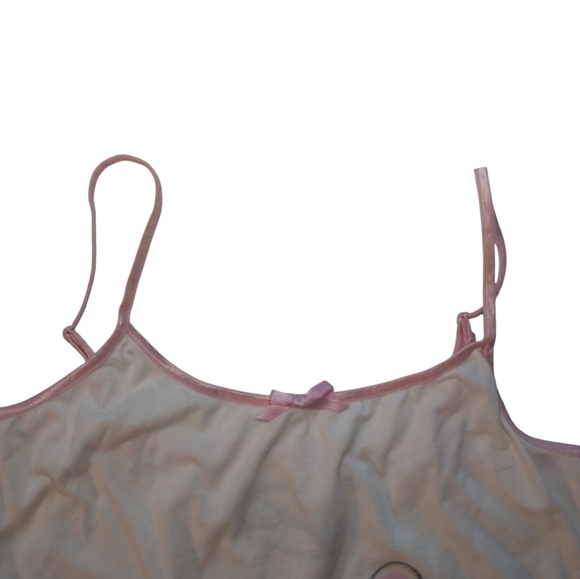 Disney Women's Minnie Mouse Chemise Sleepwear Pink and White Cotton Size M - Picture 5 of 10